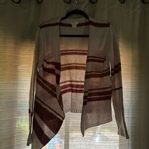 Dries Van Noten grey striped cardigan sweater